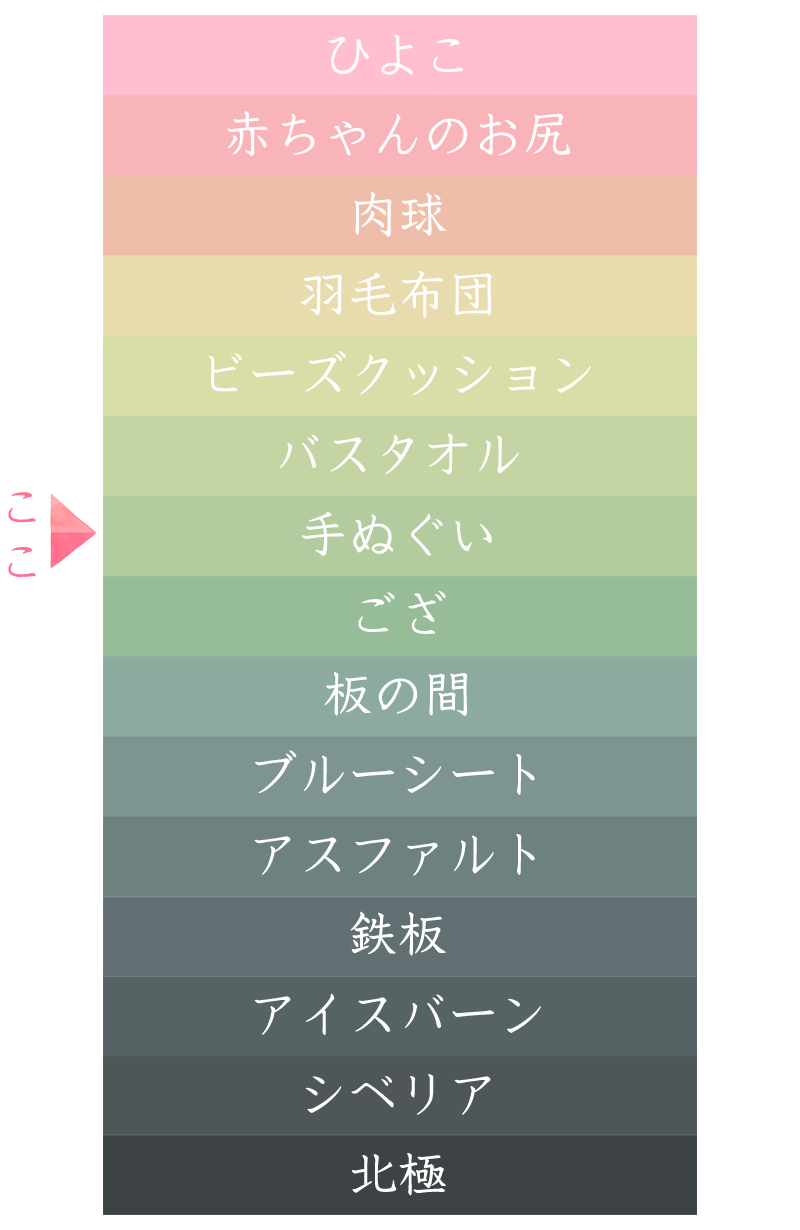 優しさ診断の総合ランク「手ぬぐい」